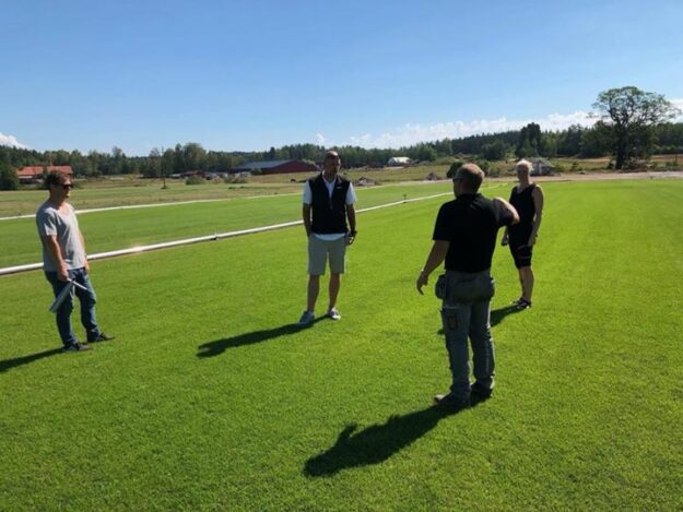 Finbesök av Norska kollegor och besiktning av Arenagräs idag🇳🇴️