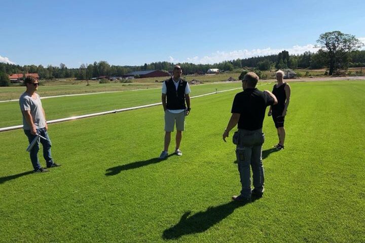 Finbesök av Norska kollegor och besiktning av Arenagräs idag🇳🇴️