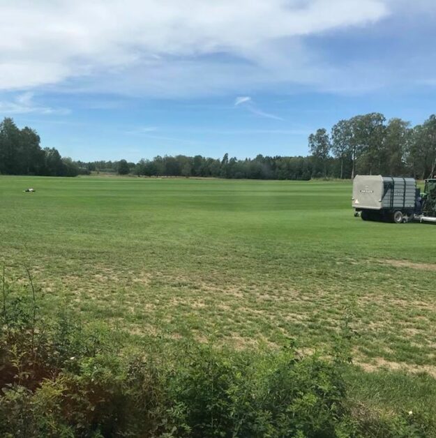 Äntligen växer det igen Ny klipper och dammsuger vi arenagräset varannan dag, precis som…