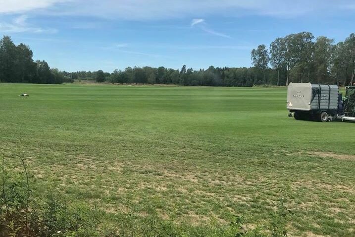 Äntligen växer det igen Ny klipper och dammsuger vi arenagräset varannan dag, precis som…