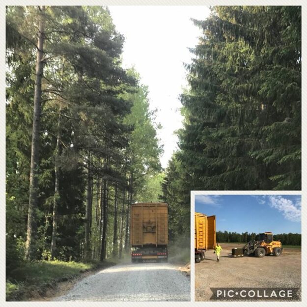 Spännande när det rullar in en lastbil på gården med efterlängtat last🤔