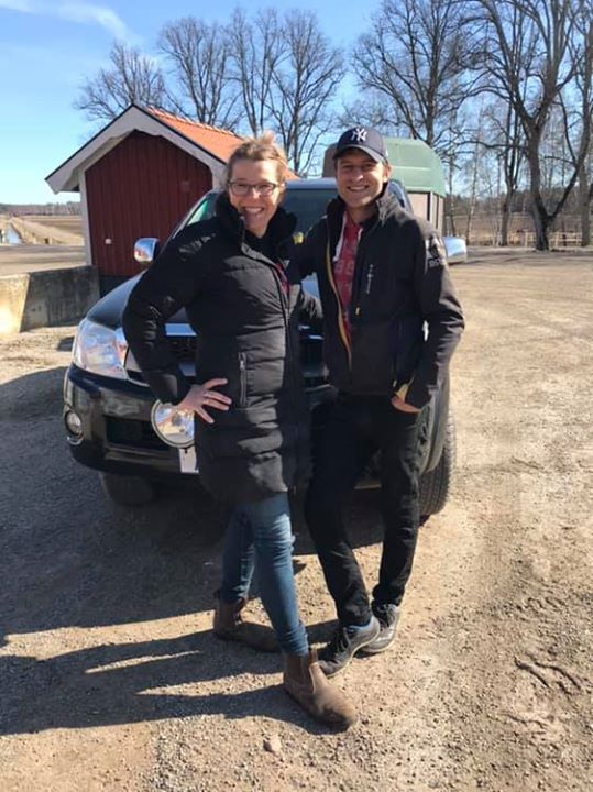 Idag har vi haft trevligt besök av nystartade gräsodlare från Åland